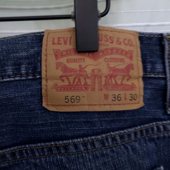 Levi's 569 Loose Straight Fit Jeans Med Wash Men's 36x30 (see actual) - Picture 14 of 16